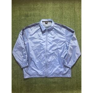 Vintage 90s Nike Lightweight Blue Full Zip Windbreaker Mens XL